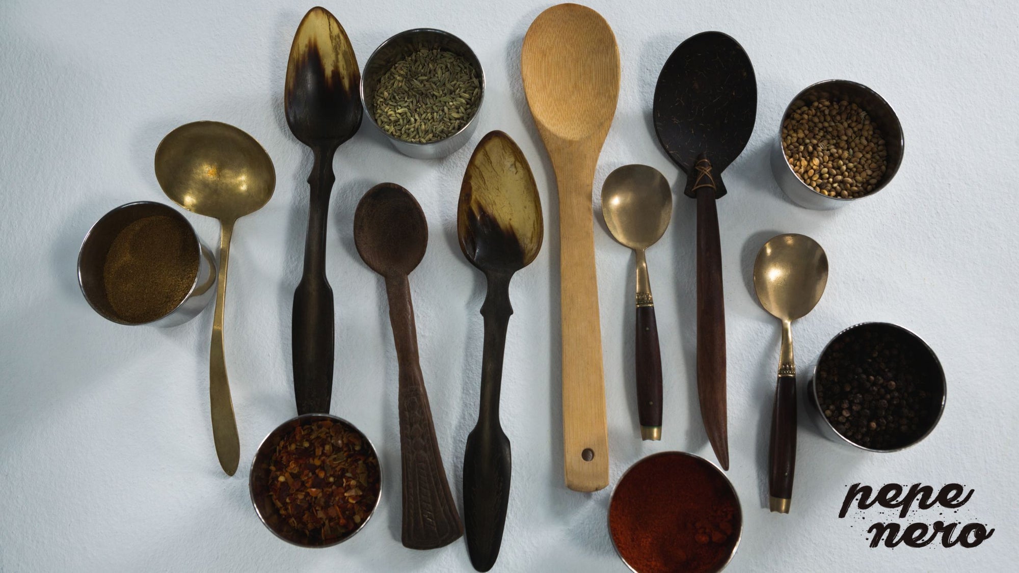 A variety of different shapes and sizes of spoons